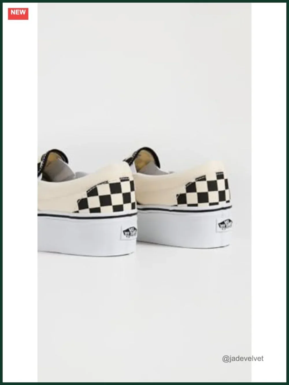Checkerboard Slip-On Sneakers Stackform Platform